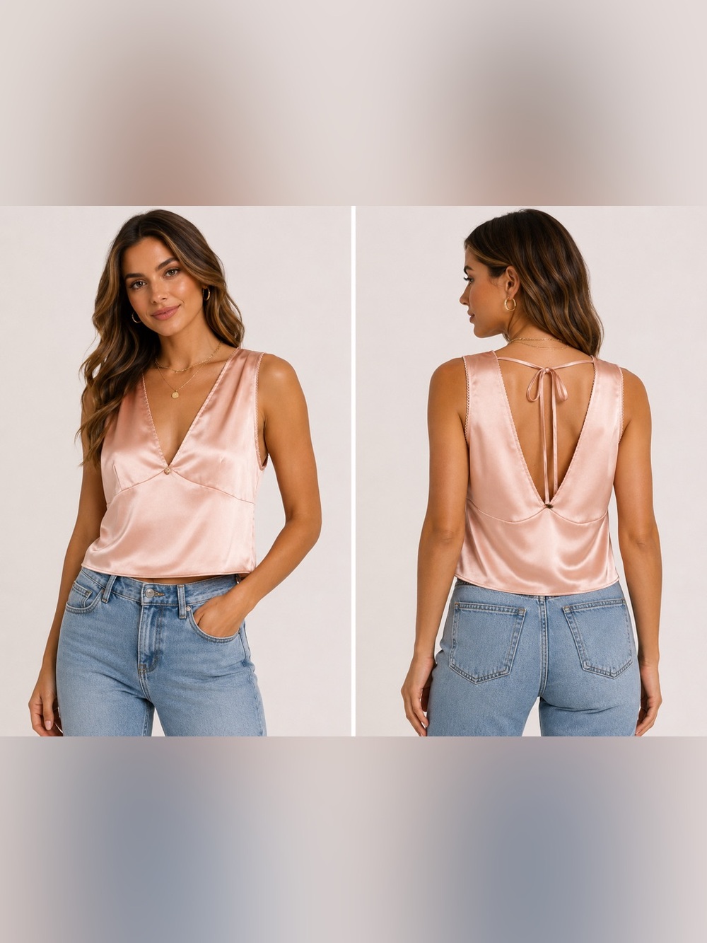 Wild Fable Pink Satin Chemise Top